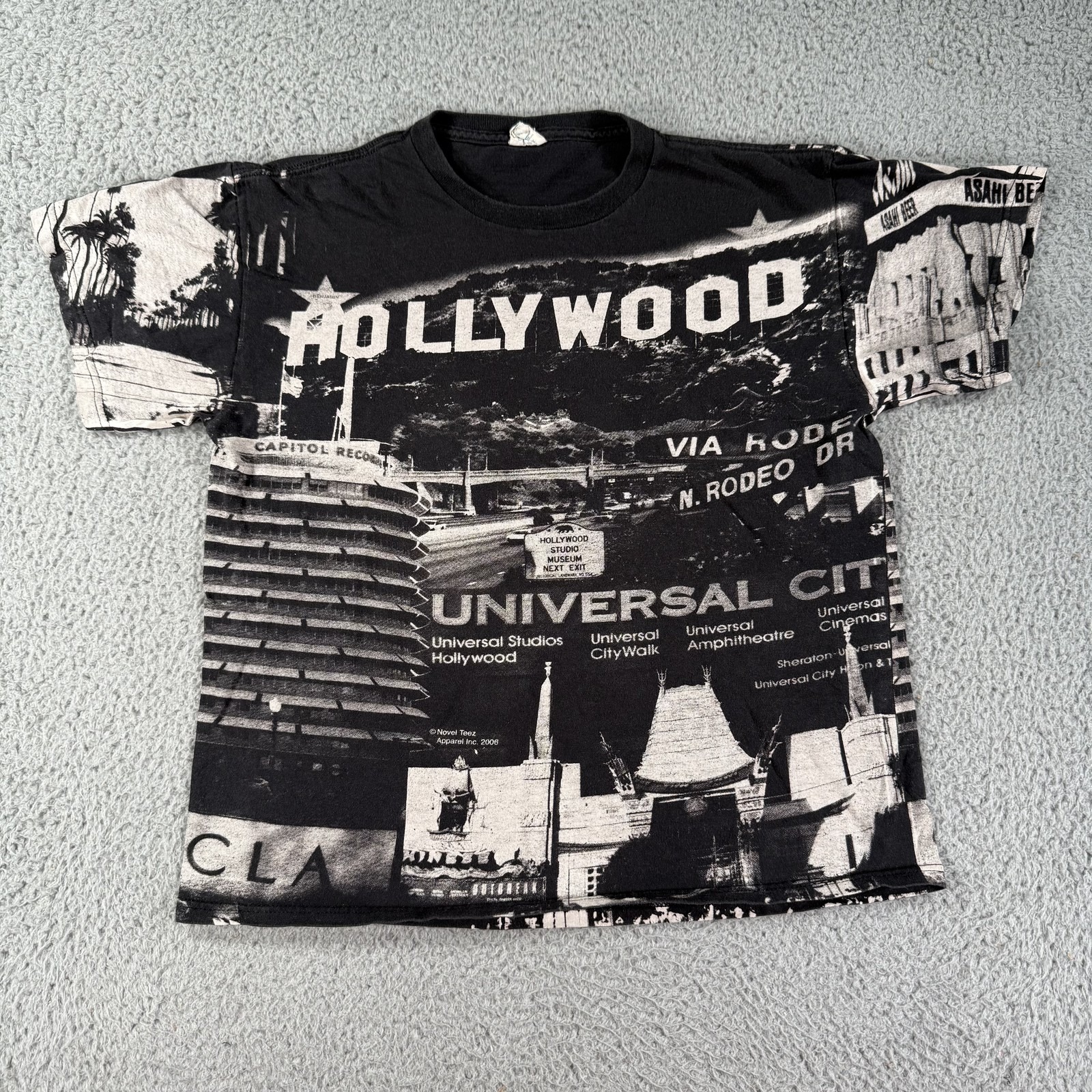 Vintage Universal Studios Hollywood Shirt Mens Medium Graphic Aop Movie 90s Rare